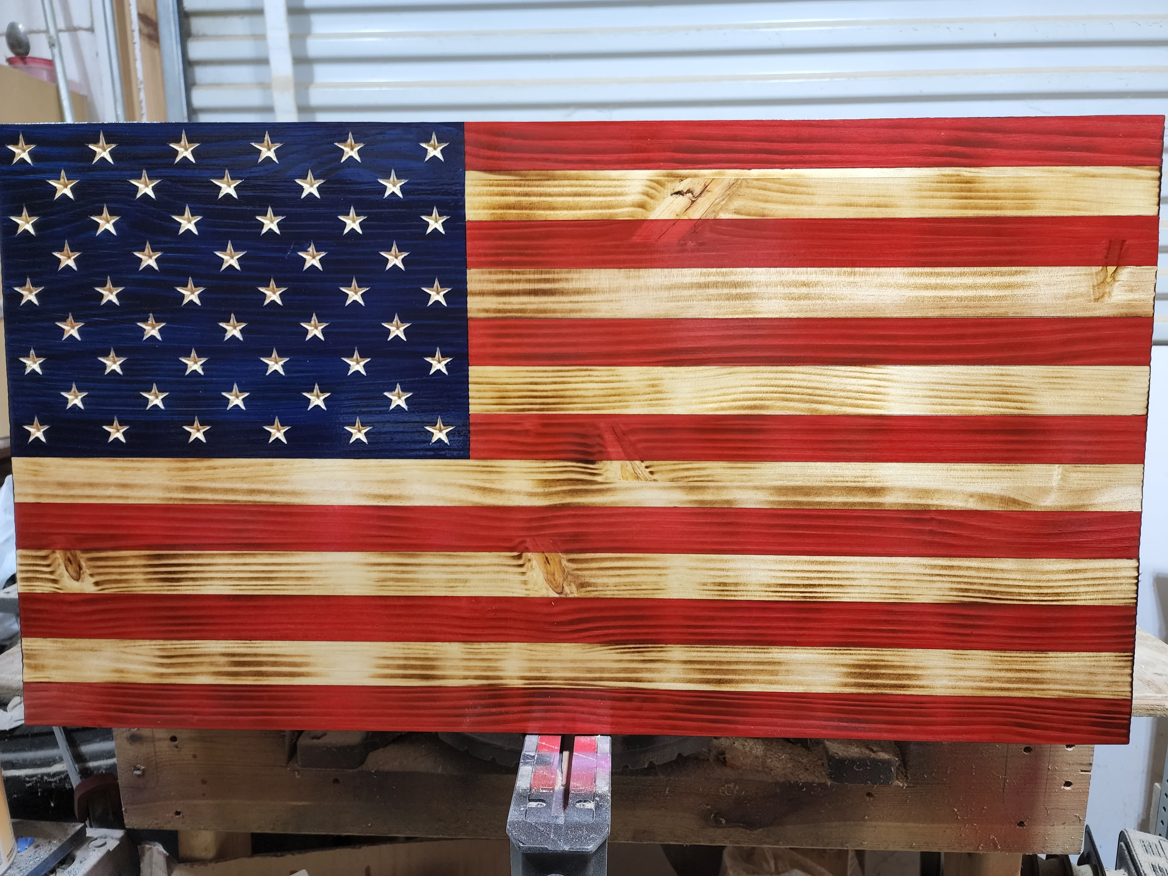 Wooden American Flag